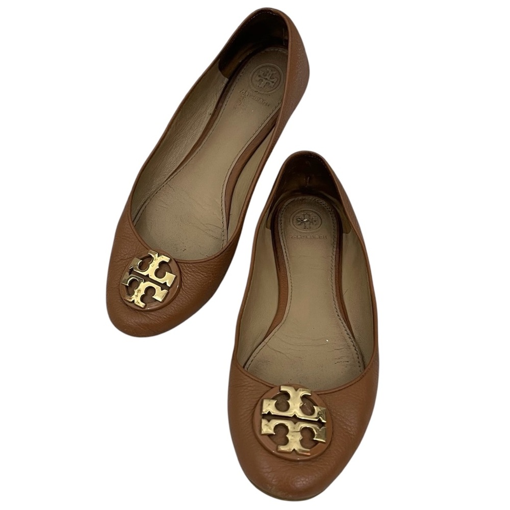 Tory Burch Claire Tan Ballet Flats